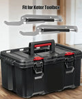 Gas Strut Lid Hinge For Storage Box, Slick Lid Lift And Smooth Opening, Compatible With Keter Toolbox, 2-Pack shown
