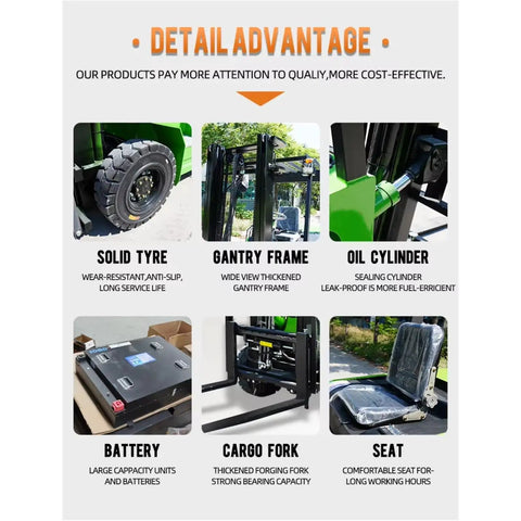 Detail advantages of Heavy Duty Side Loading Electric Forklift With 5000 Lb Capacity And Quick Charge Lithium Ion Battery.
