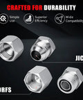 Pikwo 180 Pc Master Industrial Hydraulic Cap And Plug Kit, durable steel ORFS and JIC fittings for heavy-duty fluid systems.
