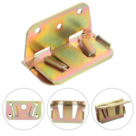 Premium Iron U Shaped Bed Rail Fasteners Six Piece Heavy Duty Frame Connectors with hinge buckles for easy furniture assembly.