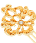 DIY Ready Pendulum Clock Movement Replacement For Wall Clocks, ornate gold metal detail with crystal accent