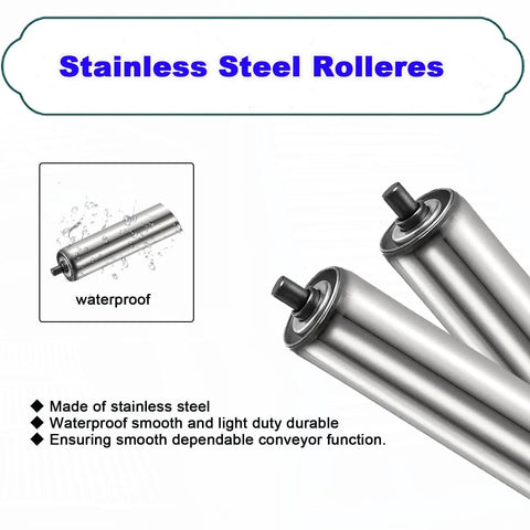 Beefy 5 Pack Galvanized Steel Conveyor Rollers For Industrial Belt Systems 32 Mm Diameter By 800 Mm Length Built Tough And Lasting Heavy Duty Replacement Parts For Industrial Equipment. Stainless steel waterproof conveyor rollers