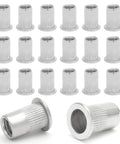 30 Pack M8 Steel Threaded Rivet Nuts Rivnuts Kit For Metal Projects Durable 304 Steel Corrosion Resistant Rust Proof Insert Nuts