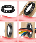 100-Piece Black One To Three Sixteenth Inch Cable Snap Bushing Grommet Set installed in wood panel for wire routing