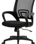 Ergonomic Office Chair With Breathable Mesh Back And Lumbar Support, Mid Back Swivel Desk Chair, Adjustable Height, Rolling Wheels
