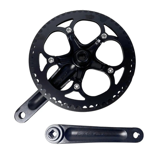52T Aluminum Beefy Single Speed Crankset With 170 mm Arm And 130 mm BCD Chainring Guard Square Hole Crank Arm Set