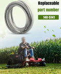 V Belt Replacement for Timecutter 34In Riding Mowers 75730TA 75734 77301 with part number 140-5141 shown alongside mower