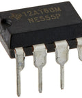 NE555P Timer IC Pack of 10, Precision Timing IC for Microseconds to Hours, Astable or Monostable Modes, Adjustable Duty Cycle, TTL Compatible Output, Sinks or Sources Up to 200 mA, Perfect for DIY Electronics Builds, black 8-pin DIP chip