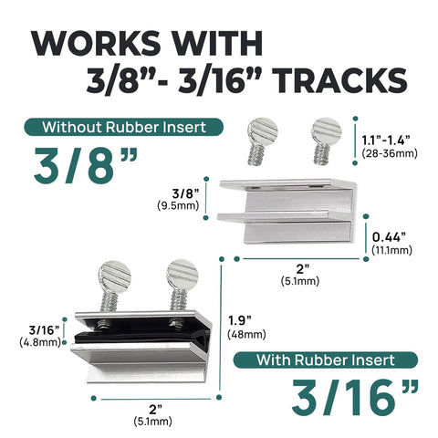 Ten Pack Heavy Duty Window Locks For Vertical And Horizontal Windows, Sliding Window Locks, Adjustable Aluminum Stoppers, No Drill Install, Fits Tracks Up To Three Sixteenth Inch Wide, Perfect For Patio Doors And Window AC Units