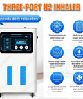 Hydrogen Inhalation Machine With 99.99 Percent Pure H2, Three Outlets, 4200 Ml Per Minute Flow, Auto Water Supply, Touchscreen Timer
