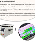Pro Grade Vertical And Horizontal Vibration Test Bench 0-200Hz Adjustable Frequency 1200W 110V With Digital Control, Random Vibration Simulation, Auto Save Settings, Durable Lab Tester on display with control panel