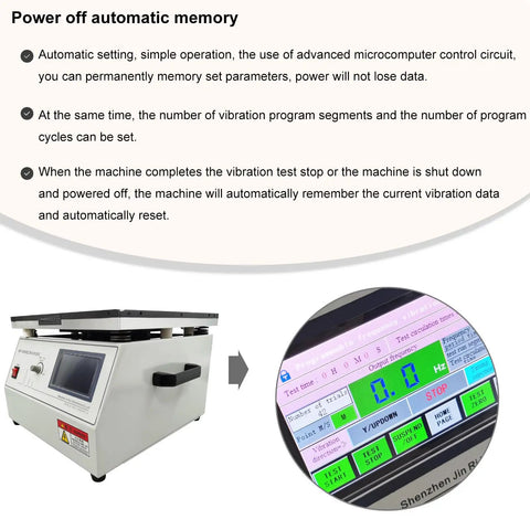 Pro Grade Vertical And Horizontal Vibration Test Bench 0-200Hz Adjustable Frequency 1200W 110V With Digital Control, Random Vibration Simulation, Auto Save Settings, Durable Lab Tester on display with control panel