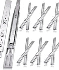 Six Pairs 20 Inch Full Extension Soft Close Ball Bearing Drawer Slides With Mounting Screws, Smooth Quiet Operation