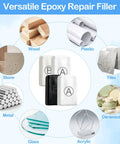 Two Part Epoxy Putty Kit 200g White And Black For Easy Fixes Leaks Cracks Holes And Sculpting Clay For Metal Ceramic Plastic Wood Tile