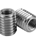 10 Piece Thread Repair Insert Kit For Cars And Machinery, Fix Stripped Threads Fast From M5x0.8 To M8x1.25, 0.4in Length, 303 Stainless Steel, Corrosion Resistant, Save Parts And Downtime With Easy DIY Install, close-up of two thread inserts