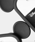 Close-up of Mickey Mouse Special Edition Silicone Case With Keyring For 1 Oz Touchland Hand Sanitizer Mist Protective On The Go Carry Case Durable Silicone Shell Charm Easy Access Collectible, showing Mickey ears design in black silicone.