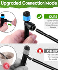 Efficient Drip Irrigation Kit For Garden And Greenhouse 240 Feet Auto Watering System with quick connect tubing demonstration.