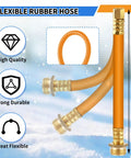 Flexible rubber hose from 2025 RV Winterizing Kit Upgrade With Oil Pressure Gauge, showing durability and flexibility features.