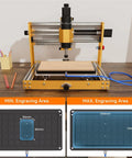 Sweet Precision No Sweat CNC Vacuum Table Workholding Heavy Duty Fixture For 3018 Pro Mini Milling Machine Zero Mark Platform with engraving area illustration.