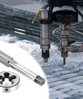 High Speed Steel 3/4-16 UNF Tap And Die Set For Precision Threading, Durable Ultra Tough Tap And Die Kit, 4.4 In Length, 1.46 In Thread Head
