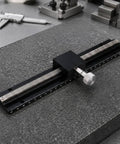 Linear Motion Dovetail Stage Slide Table LWX40 L250 2x100 Travel For Precision Automation 40x40 mm Table Size 250 mm Length 210 mm Stroke 25 mm Guide 3 Kgf Load Lightweight Anodized Aluminum Build, black hand-operated slide table