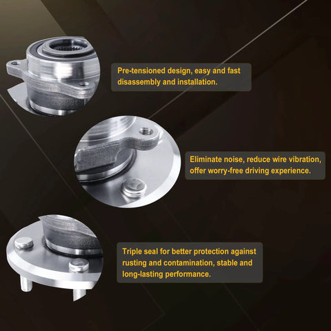 Close-up of Front Wheel Hub Bearing Assembly For 2009-2016 Dodge Journey And 2014-2015 Ram ProMaster, polished anti-rust surface