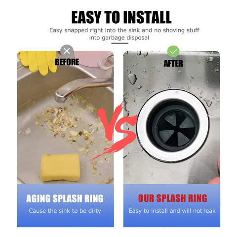 Beefed Up Three And Three Eighths Inch EPDM Rubber Garbage Disposal Splash Guard Replacement For Evolution Series QCB AM Sink Drain Protector 2 Pack Easy Fit Reduces Splashing Quiet Operation Kitchen Upgrade