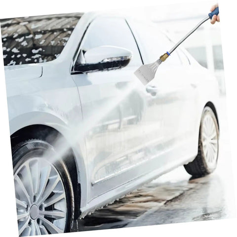 Heavy Duty Industrial Compressed Air Nozzle Spray Attachment Perfect For Blower Systems And Compressors in use on a car.
