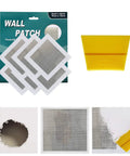 6 Inch Drywall Patch Kit Six Pack Self Adhesive 6x6 Aluminum Mesh Patches for Holes and Busted Plasterboard Wall Repair Easy to Install