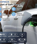Nacs To J1772 Ev Charger Adapter With 80 Amp Dope Quick Swap Pins and Sealed IP55 Weather Cover for safe high-speed electric charging.