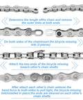 All In One Bike Chain Repair Kit With Link Plier Chain Breaker Wear Indicator And 3 Pairs Missing Links maintenance infographic