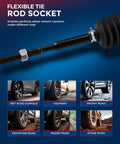 Flexible tie rod socket shown with multiple road conditions; part of Rack And Pinion Direct Fit Replacement For 2003 2004 Suzuki Tracker And Vitara With Hydraulic Power Steering For An Easy Install And A Smooth Ride OE Numbers 91177153 4858067D52 4883067D00 262040 91177193 91177194.