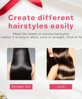 Homfu Electric Hot Comb For Natural Hair, Violet Heat Pressing Straightener Brush, Anti-Scald Beard Curler And Flat Iron Tool for sleek straight and curled hairstyles.