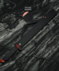 Twin Ninja Sword Set With Black Nylon Wrapped Handles, 28 Inch Overall Length, 18.25 Inch Stainless Steel Blades, nylon sheath.