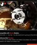 Rear Wheel Bearing And Hub Assembly Set For Mazda 3 2004 2008 Non ABS 5 Lug Models Dual Pack installed view