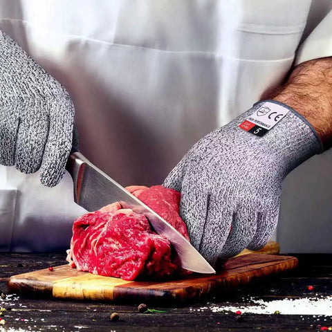 4 Pack Cut Resistant Gloves Level 5 For Kitchen Use, Go-To Safety Gear For Meat Prep, Wood Carving, Mandolin Slicing And More, Comfortable M And L Size, Heavy Duty Hand Protection