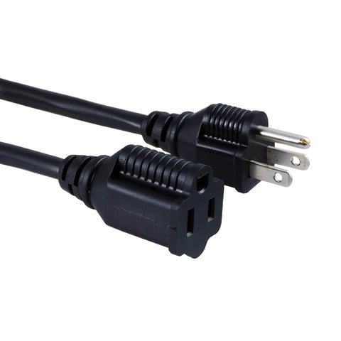 Beefed-Up Heavy Duty Outdoor Extension Cord 15 Ft 16 Gauge 3 Prong Grounded, Double Insulated, Moisture Resistant Vinyl Jacket, UL Listed