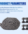 525 X Ring Chain With Chain Breaker Kit, 110 Links With Master Link, shown coiled with additional master links visible
