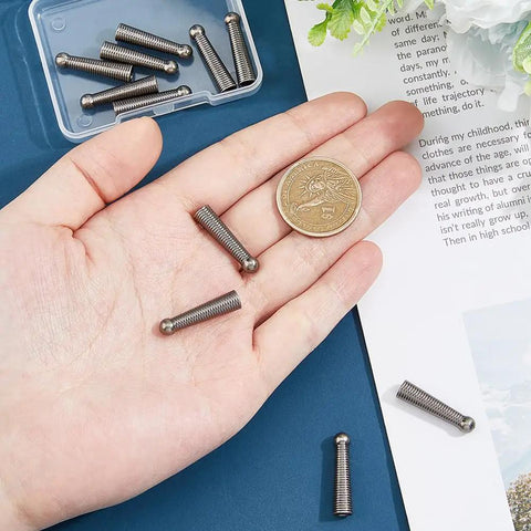 Gunmetal Dope Bolo Tie Tips 10 Pack End Caps Replacement For Bolo Ties, Alloy Cord Ends For DIY Buckle Accessories, Long Rope Ends, Inner Diameter 4.5mm, Antique Design, Durable End Caps For Decorating. 10-pack alloy bolo tie tips, 25.5mm, 4.5mm inner diameter