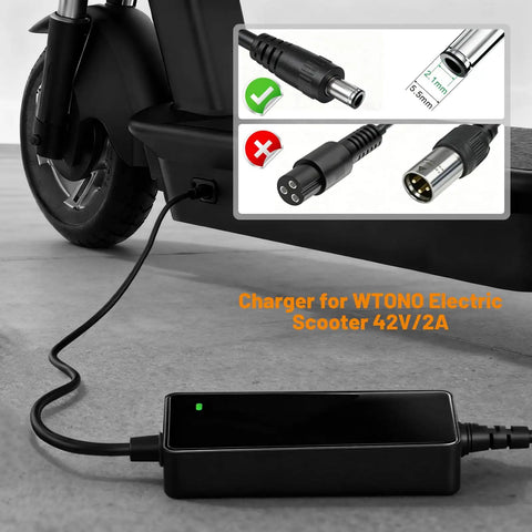 UL Certified 42V 2A Smart Charger For 36V Lithium Batteries Universal 100V 240V Input Fast Must Have Replacement Power Adapter For Scooters E Bikes And E Boards 5.5x2.1mm DC Connector Portable Home Travel Outdoor