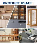 Product usage of Heavy Duty Invisible Door Hinges 180 Degree Swivel Black Four Pack Solid Zinc Alloy in cupboards, wine cabinets, and folding tables.