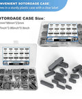 Woodruff Key Stock Assortment Set 175 Pieces 15 Sizes Carbon Steel in labeled storage case and separate round end keys.