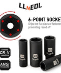 Heavy Duty Socket Set Three Eighths Inch Drive Ninety Five Pieces Deep And Shallow Sockets Six Point Metric And SAE detail view