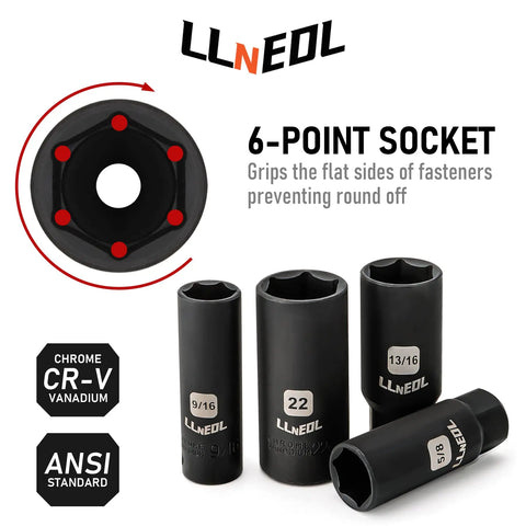 Heavy Duty Socket Set Three Eighths Inch Drive Ninety Five Pieces Deep And Shallow Sockets Six Point Metric And SAE detail view