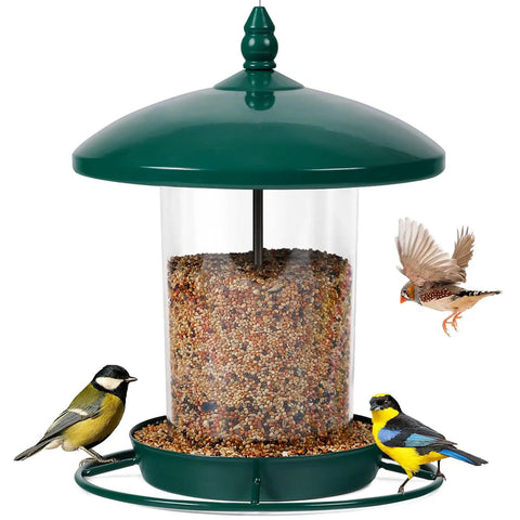 Chew Proof Metal Bird Feeder For Outdoors Hanging Built Tough As Nails With 3 Lb Seed Capacity Easy To Fill And Clean 360 Degree Feeding Weatherproof