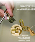 Installation guide for 4 Pack Sliding Screen Door Rollers Set Compatible With Arcadia KDEX20R And Jeld Wen Spring Tension Wheels