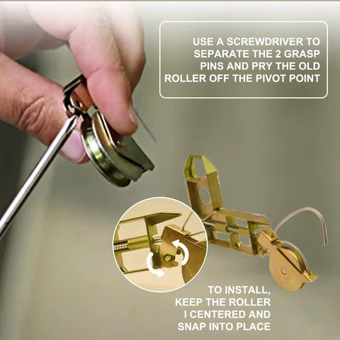 Installation guide for 4 Pack Sliding Screen Door Rollers Set Compatible With Arcadia KDEX20R And Jeld Wen Spring Tension Wheels