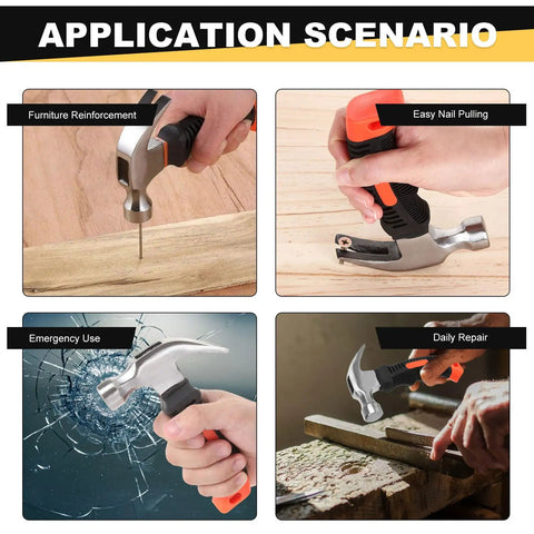 8 Oz Stubby Claw Hammer Mini 6 Inch 4 Pack With Soft Rubber Grip Ergonomic Handle in various usage scenarios