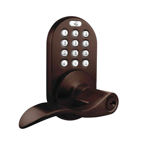 Keyless Entry Door Lock With Lever Handle In Antique Brass No Keys Needed Easy Install Keypad Lock For Exterior Or Interior Use