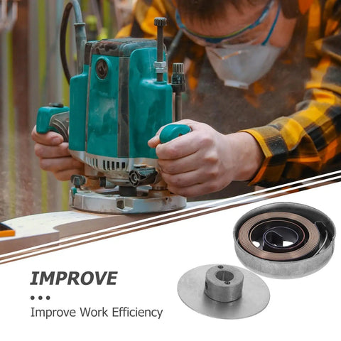 Stylish Steel Coil Spring For Drill Press Spindle Repair With Bouncy Elasticity And Easy Install Fit For Milling Machine Metalworking Tool Replacement Part, shown with a router.